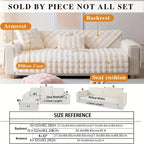 White Couch Slipcovers - Winter Warm Plush Soft Sofa Cover