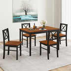 5 Piece Dining Table Set with Rectangular Kitchen Table and 4 Chairs