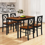 5 Piece Dining Table Set with Rectangular Kitchen Table and 4 Chairs
