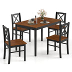 5 Piece Dining Table Set with Rectangular Kitchen Table and 4 Chairs