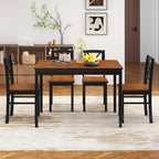 5 Piece Dining Table Set with Rectangular Kitchen Table and 4 Chairs