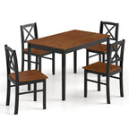 5 Piece Dining Table Set with Rectangular Kitchen Table and 4 Chairs