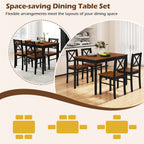 5 Piece Dining Table Set with Rectangular Kitchen Table and 4 Chairs