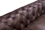 Century Chesterfield Sofa - Dark Brown Leather