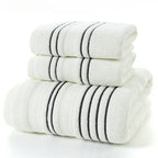3Pieces Set Grey Cotton Towel Set for Men toalla 2pc Face Washcloth Hand Towel 1pc Bath Towel Camping Shower Towels Bathroom