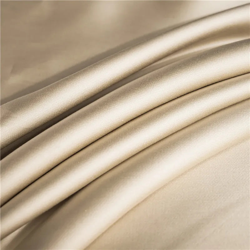 Solid Color Flat Sheet Natural Mulberry Silk Bed Sheet King Queen Size Luxury Super Soft Comfortable Bedsheet