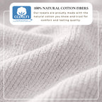 Turkish Cotton Ribbed 6-Piece Bath Towel Set - Georgiana Collection
