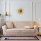 Elastic Plain Floral Printing  Sofa Cover Stretch for Living Room Couch Cover Chair Protector 1/2/3/4 Seater Printed Couch Cover for 3 Cushion Couch  Floral Pattern Sofa Cover with Separate Cushion Cover Pieces Stretch Sofa Slipcover