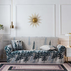 Elastic Plain Floral Printing  Sofa Cover Stretch for Living Room Couch Cover Chair Protector 1/2/3/4 Seater Printed Couch Cover for 3 Cushion Couch  Floral Pattern Sofa Cover with Separate Cushion Cover Pieces Stretch Sofa Slipcover
