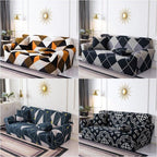 Geometric Sofa Covers Stretch Plaid Sofa Slipcovers for Living Room Elastic Sofa Cover Couch Armchair Cover Towel 1 2 3 4 Seater Slipcover For Sofas Loveseat Armchair Living Room Universal Furniture
