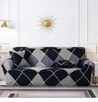 Geometric Sofa Covers Stretch Plaid Sofa Slipcovers for Living Room Elastic Sofa Cover Couch Armchair Cover Towel 1 2 3 4 Seater Slipcover For Sofas Loveseat Armchair Living Room Universal Furniture