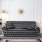Geometric Sofa Covers Stretch Plaid Sofa Slipcovers for Living Room Elastic Sofa Cover Couch Armchair Cover Towel 1 2 3 4 Seater Slipcover For Sofas Loveseat Armchair Living Room Universal Furniture